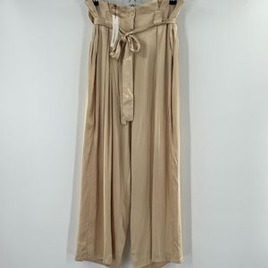 L'Agence Samira Wide Leg Cropped Paperbag Pants NWT size 2